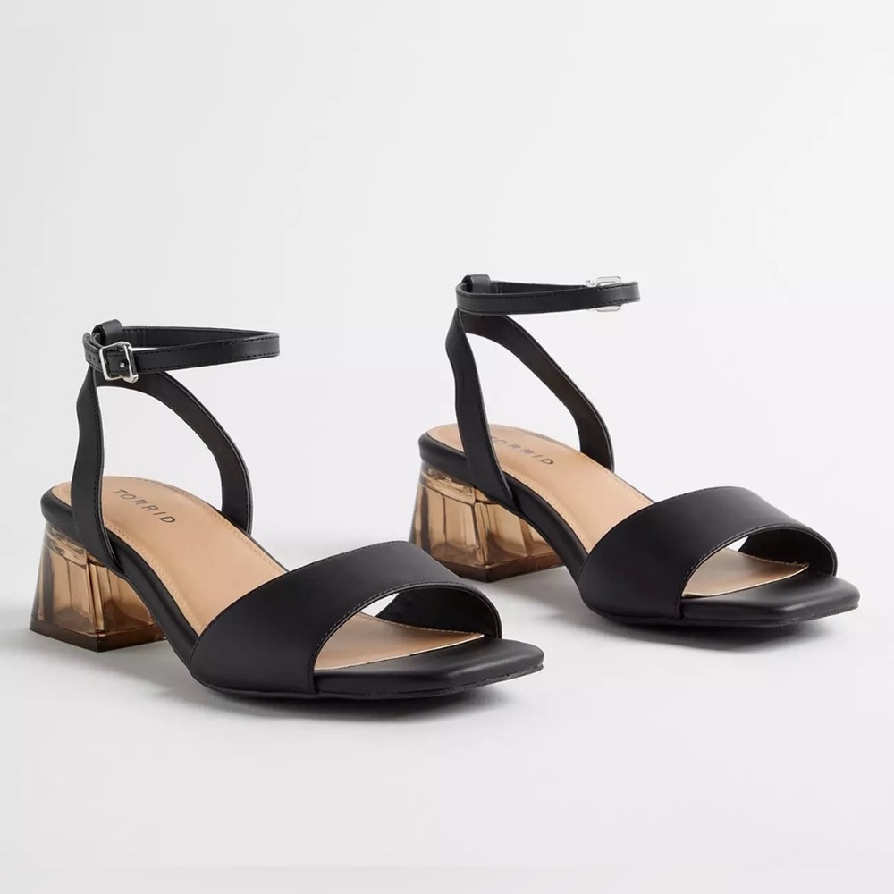 Lucite Block Heel Sandal Torrid Plus Size Kitten … - image 1